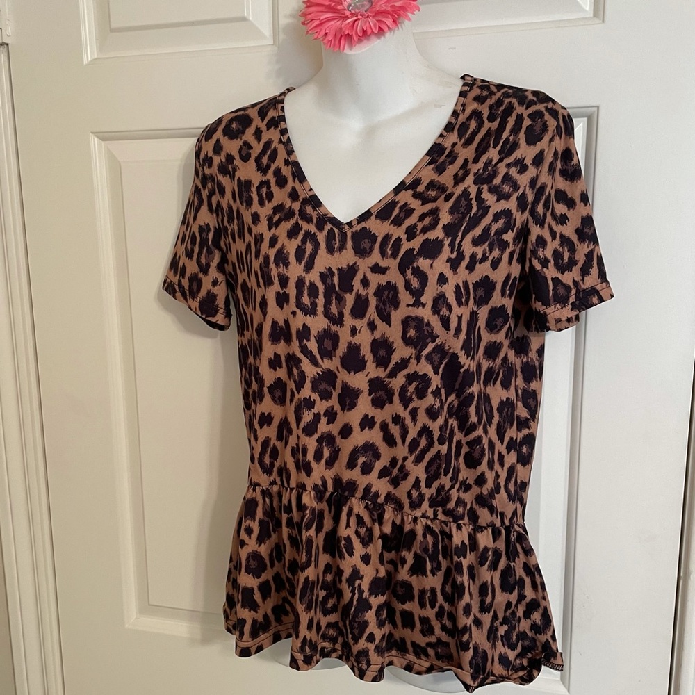 Crazy Train Leopard V-Neck Tee